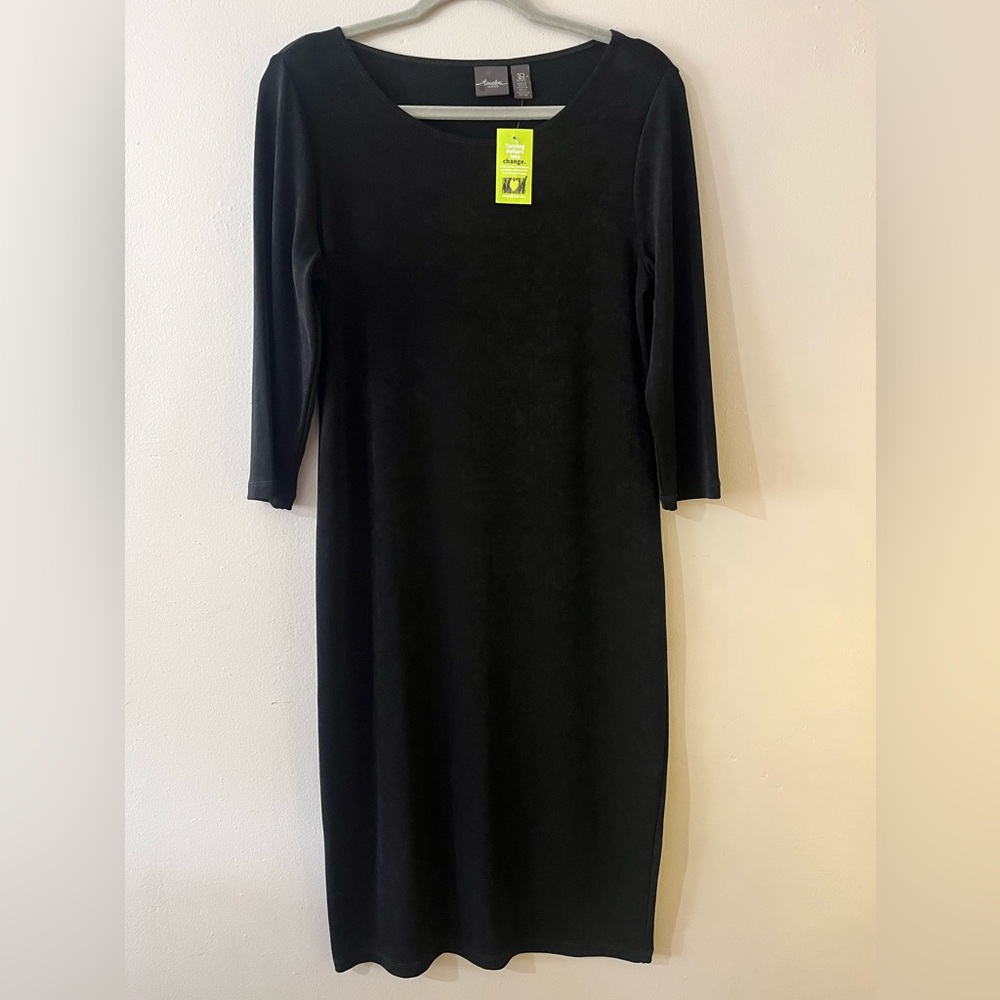 Black Chicos Travelers Collection Midi Dress NWT Women’s 1P/ 8 Petite